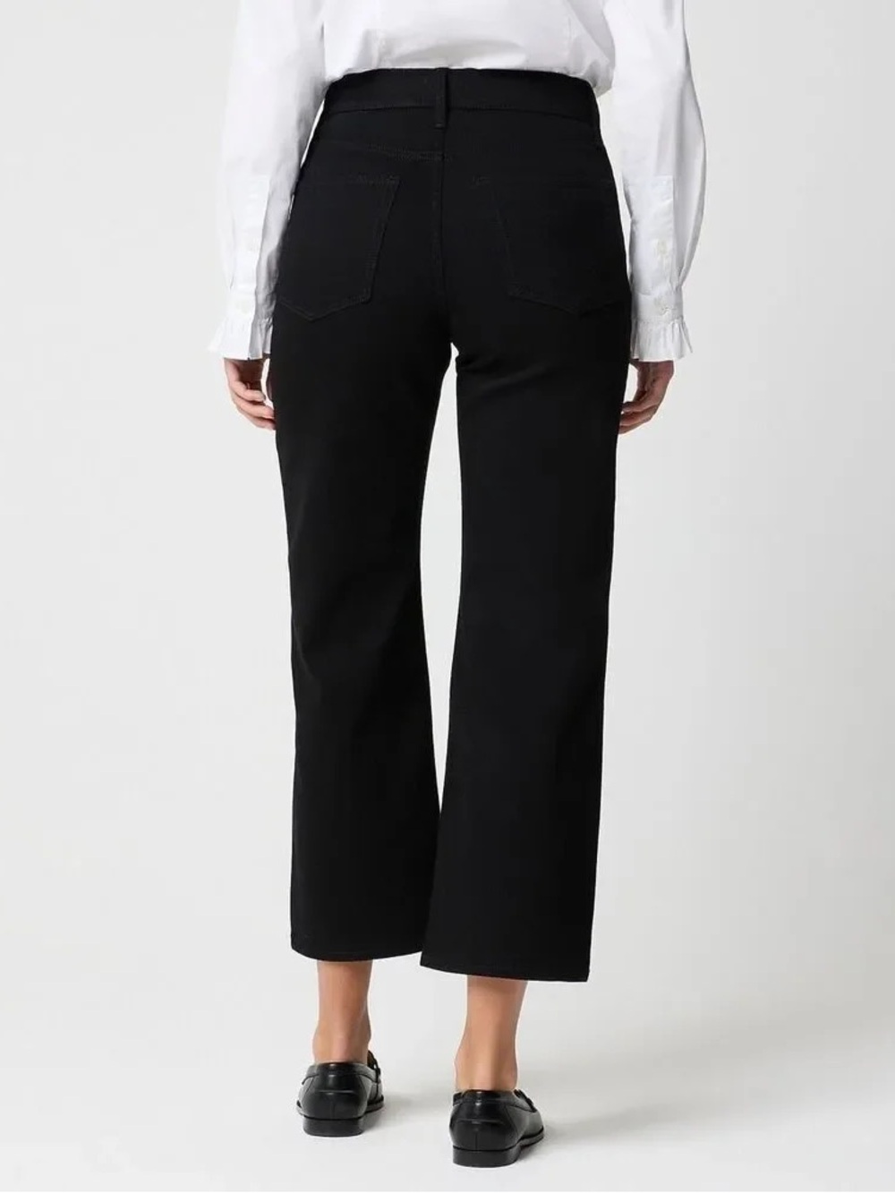 J.Crew Factory Wide-Leg Crop Jean in All-Day Stretch in Black Size 28P (Petite) - Picture 2 of 5